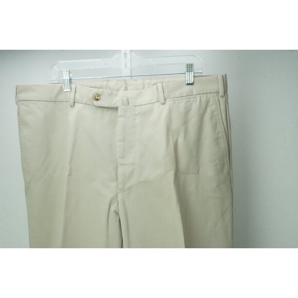 Incotex Light Khaki Beige 100% Cotton Mens Pants Trousers Sz 56 EU NEW
